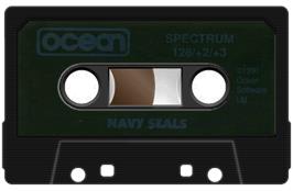 Cartridge artwork for Navy Seals on the Sinclair ZX Spectrum.