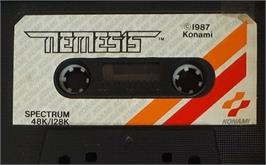 Cartridge artwork for Nemesis on the Sinclair ZX Spectrum.