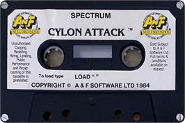 Cartridge artwork for New Cylon Attack on the Sinclair ZX Spectrum.