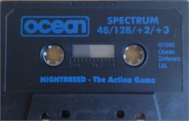 Cartridge artwork for Nightbreed - The Action Game on the Sinclair ZX Spectrum.