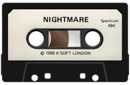 Cartridge artwork for Nightmare! on the Sinclair ZX Spectrum.