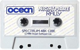 Cartridge artwork for Nightmare Rally on the Sinclair ZX Spectrum.