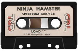 Cartridge artwork for Ninja Hamster on the Sinclair ZX Spectrum.