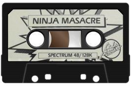 Cartridge artwork for Ninja Massacre on the Sinclair ZX Spectrum.