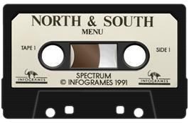 Cartridge artwork for North And South on the Sinclair ZX Spectrum.