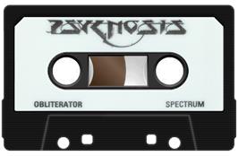 Cartridge artwork for Obliterator on the Sinclair ZX Spectrum.