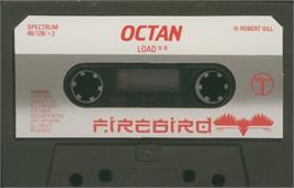 Cartridge artwork for Octan on the Sinclair ZX Spectrum.