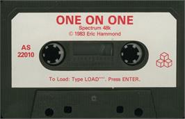 Cartridge artwork for One-on-One on the Sinclair ZX Spectrum.