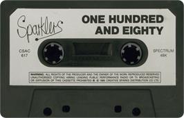 Cartridge artwork for One Hundred And Eighty! on the Sinclair ZX Spectrum.