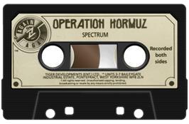 Cartridge artwork for Operation Hormuz on the Sinclair ZX Spectrum.