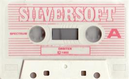 Cartridge artwork for Orbiter on the Sinclair ZX Spectrum.