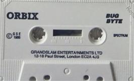 Cartridge artwork for Orbix The Terrorball on the Sinclair ZX Spectrum.