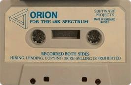 Cartridge artwork for Orion on the Sinclair ZX Spectrum.