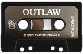 Cartridge artwork for Outlaw on the Sinclair ZX Spectrum.