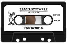 Cartridge artwork for Pakacuda on the Sinclair ZX Spectrum.