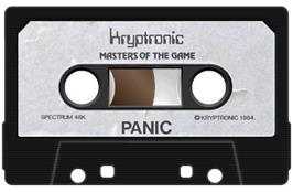 Cartridge artwork for Panic on the Sinclair ZX Spectrum.