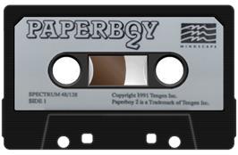 Cartridge artwork for Paperboy 2 on the Sinclair ZX Spectrum.