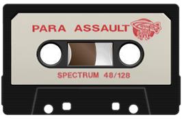 Cartridge artwork for Para Assault Course on the Sinclair ZX Spectrum.