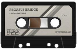 Cartridge artwork for Pegasus Bridge on the Sinclair ZX Spectrum.