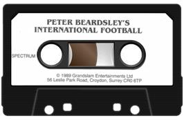 Cartridge artwork for Peter Beardsley's International Football on the Sinclair ZX Spectrum.