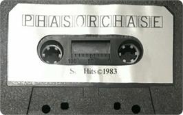 Cartridge artwork for Phasorchase on the Sinclair ZX Spectrum.