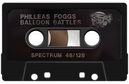 Cartridge artwork for Phileas Fogg's Balloon Battles on the Sinclair ZX Spectrum.