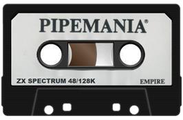 Cartridge artwork for Pipe Mania on the Sinclair ZX Spectrum.
