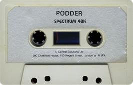 Cartridge artwork for Podder on the Sinclair ZX Spectrum.