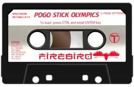 Cartridge artwork for Pogostick Olympics on the Sinclair ZX Spectrum.