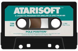 Cartridge artwork for Pole Position on the Sinclair ZX Spectrum.
