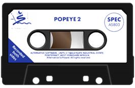 Cartridge artwork for Popeye 2 on the Sinclair ZX Spectrum.