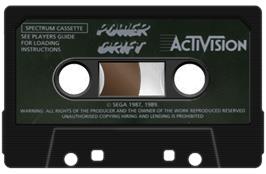Cartridge artwork for Power Drift on the Sinclair ZX Spectrum.