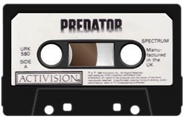 Cartridge artwork for Predator on the Sinclair ZX Spectrum.
