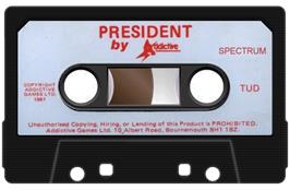 Cartridge artwork for President Plus on the Sinclair ZX Spectrum.
