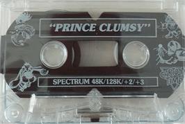 Cartridge artwork for Prince Clumsy on the Sinclair ZX Spectrum.