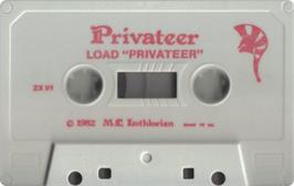Cartridge artwork for Privateer on the Sinclair ZX Spectrum.