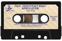 Cartridge artwork for Pro Mountain Bike Simulator on the Sinclair ZX Spectrum.