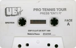 Cartridge artwork for Pro Tennis Tour on the Sinclair ZX Spectrum.