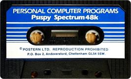 Cartridge artwork for Psi Spy on the Sinclair ZX Spectrum.
