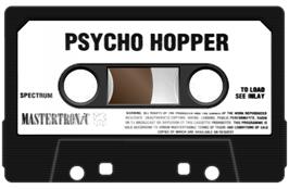 Cartridge artwork for Psycho Hopper on the Sinclair ZX Spectrum.