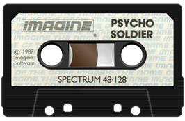Cartridge artwork for Psycho Soldier on the Sinclair ZX Spectrum.