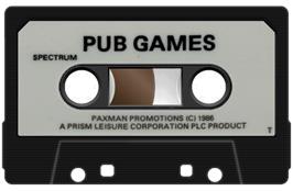 Cartridge artwork for Pub Games on the Sinclair ZX Spectrum.