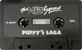 Cartridge artwork for Puffy's Saga on the Sinclair ZX Spectrum.