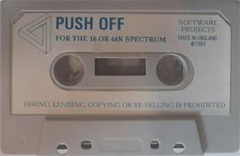 Cartridge artwork for Push Off on the Sinclair ZX Spectrum.