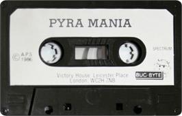 Cartridge artwork for Pyramania on the Sinclair ZX Spectrum.