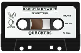 Cartridge artwork for Quackers on the Sinclair ZX Spectrum.