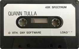 Cartridge artwork for Quann Tulla on the Sinclair ZX Spectrum.