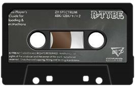 Cartridge artwork for R-type on the Sinclair ZX Spectrum.