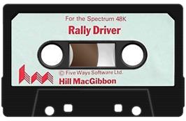 Cartridge artwork for Rally Driver on the Sinclair ZX Spectrum.