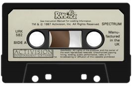Cartridge artwork for Rampage on the Sinclair ZX Spectrum.